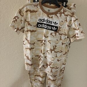 Big Boy Medium Set Adidas Beige and Brown Camouflage Set